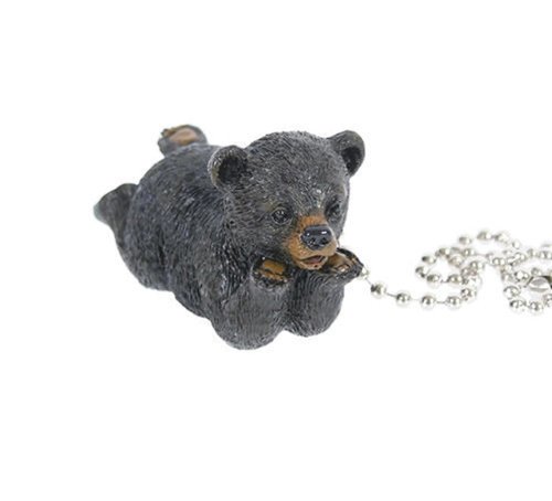 Slifka Black Bear Resin Ceiling Fan Pull Chain 10.5" Long