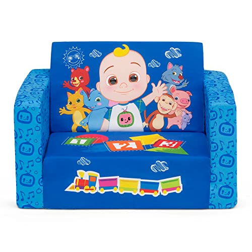 Delta Children CoComelon Cozee Flip-Out Chair - 2-in-1 Convertible Sofa to Lounger for Kids