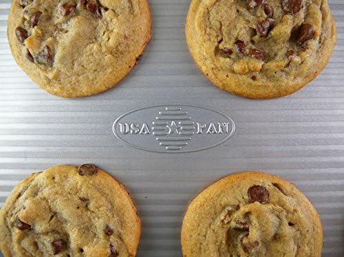USA Pan Bakeware Cookie Sheet - Large Nonstick Baking Pan, Warp Resistant, Aluminized Steel, Silver
