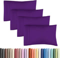 Skiennix Standard Pillow Cases Set of 4 | Ultra Soft Hotel Quality Covers - Machine Washable - Purple