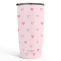 SANDJEST Heart Tumbler 20oz, Stainless Steel Travel Cup with Lid, Insulated Coffee Mug, Heart Gifts for Women Girls Friends Sisters on Birthday Christmas Valentine (Pink)