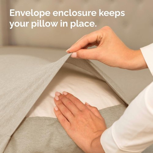 King Pillow Cases Set of 4 - Ultra Soft Hotel Quality Covers | Wrinkle-Free & Fade Resistant - Heathered Beige