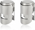 I-MART Pack of 2 Stainless Steel Champagne Stoppers, Prosecco, Sparkling Wine Bottle Stopper, Airtight Seal, Reusable, Dishwasher Safe