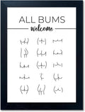Regine Switzerland Funny Bathroom Wall Art - Humorous Black and White Canvas Print for Guest Toilets