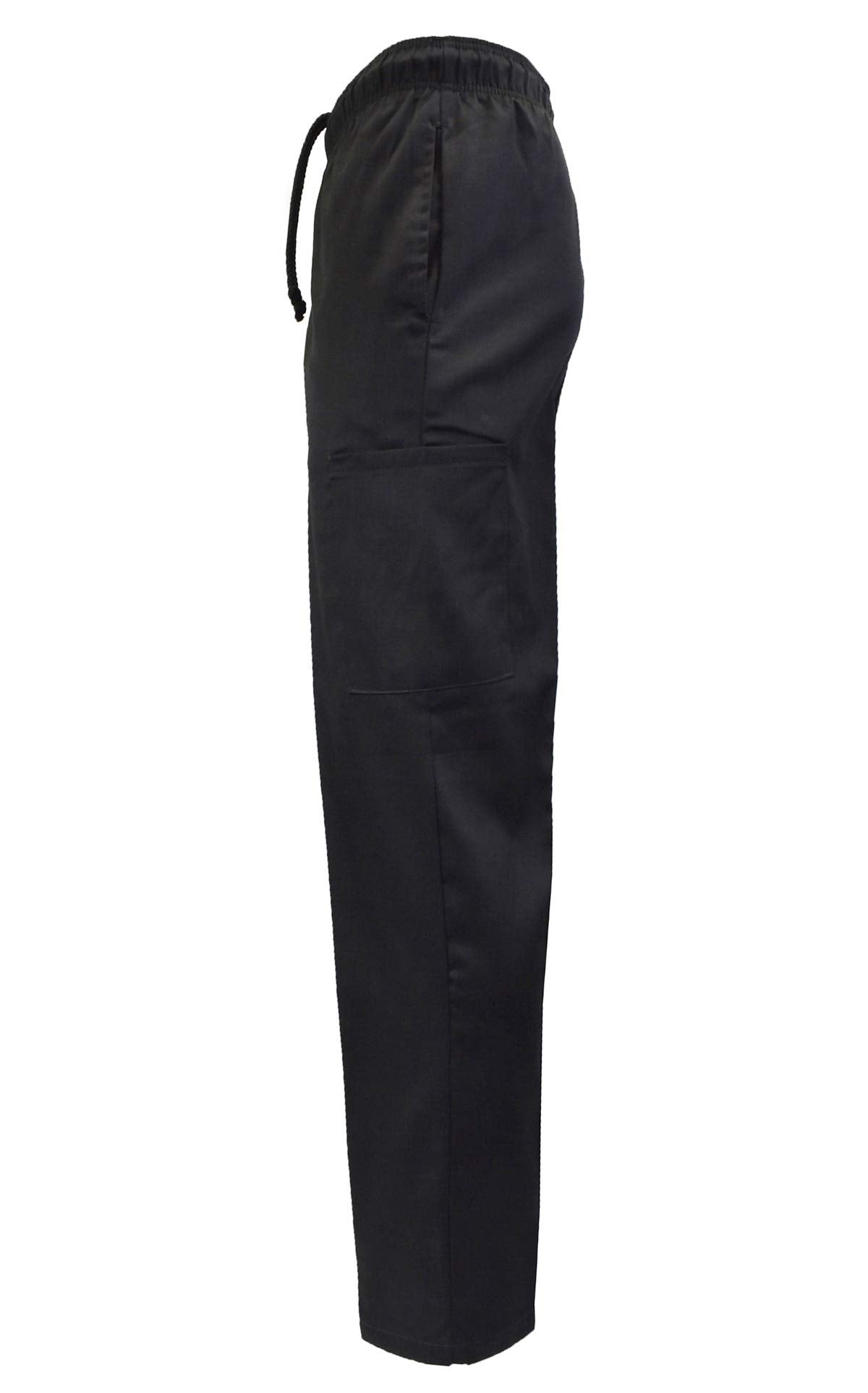 Natural Uniforms Classic 6 Pocket Black Chef Pants with Multi-Pack Quantities Available (3, X-Large)