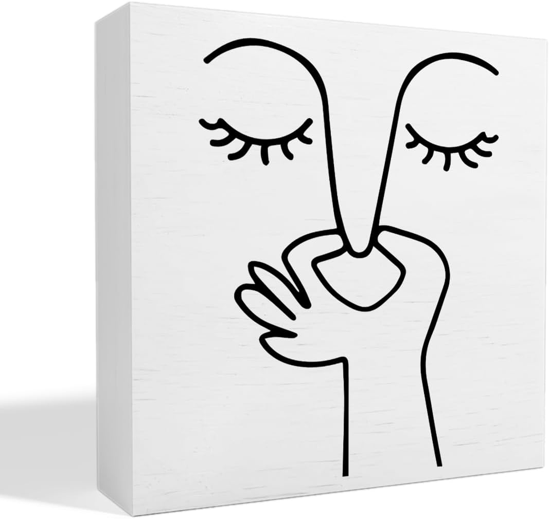 Regine Switzerland Wooden Box Sign - Humorous Bathroom Decor for Guest Restrooms | 5 x 5 Inches