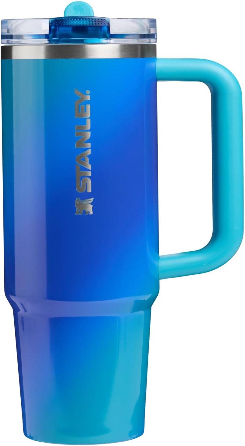 STANLEY Quencher ProTour Tumbler - 30 oz Flip Straw Design in Sea Glass Aura Color