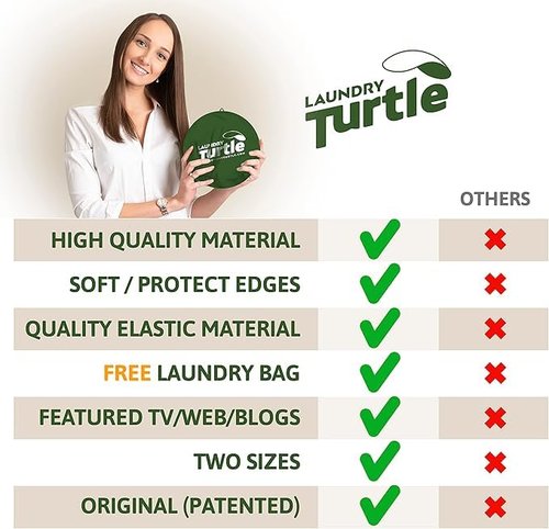 Laundry Turtle Large 26" Collapsible Laundry Basket | Revolutionary Foldable Laundry Hamper | Innovative Laundry Basket for Dirty Clothes Washing & Dryer Removal Portable Laundry Grabber