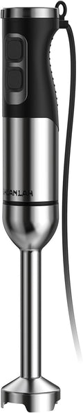 Skiennix 1000W Immersion Blender - Powerful Handheld 25-Speed with Heavy-Duty Copper Motor | Silver