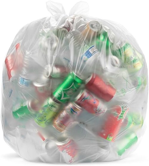 Aluf Plastics 45 Gallon Clear Trash Bags (250 Count) With BioFlex Technology - 40" x 48" - 16 Micron Equivalent High Density Garbage Bags