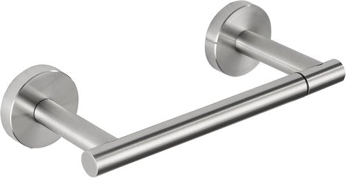 Brushed Nickel Toilet Paper Holder by [Brand Name] - Double Post Pivoting Design, Rustproof & Wall-Mountable for Mega Rolls