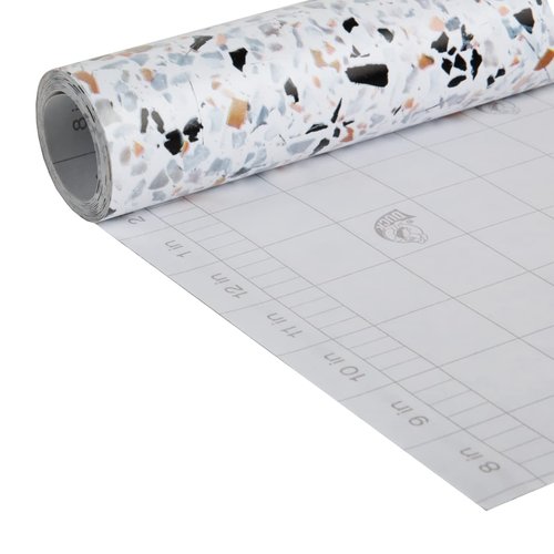 EasyLiner Adhesive Shelf Liner for Cabinets & Cupboards - Easy to Install & Cut to Fit - Self-Adhesive Shelf Paper - Peel and Stick Shelf Liner - Easy to Clean & Removable - 90 Total Feet - Terrazzo