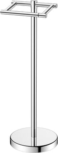 Forious Toilet Paper Holder - Stainless Steel Rustproof Double Post Pivoting Design | Chrome Finish