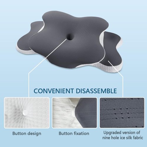 Ergo Pillow for Sleep Apnea, Neck Pain, and Snoring Relief | Cervical Neck Pillow for Side Sleepers | Orthopedic Memory Foam with Ergonomic Support