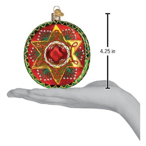 Old World Christmas Sombrero Glass Blown Ornament for Christmas Tree, Handcrafted Holiday Decoration, Fiesta Collection