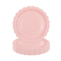 Xjoviative 50 Pcs Pink Paper Plates 7 Inch, Scalloped Paper Plates Disposable Cake Dessert Dinner Plate for Birthday Baby Shower Wedding Party Decorative Supplies (Pink, 7 INCH)
