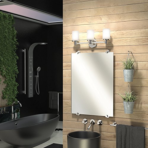 Gatco 1386C Latitude II Minimalist 3X Magnifying Makeup Mirror, Countertop Bathroom Vanity Mirror, 12.5-Inch H, Chrome