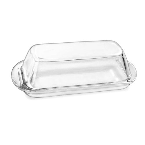 Elegant Glass Butter dish with Lid, Dust-proof and Freshness-preserving Butter Keeper for Countertop, Suitable for Home Kitchens, Restaurants, and Parties, Transparent Design