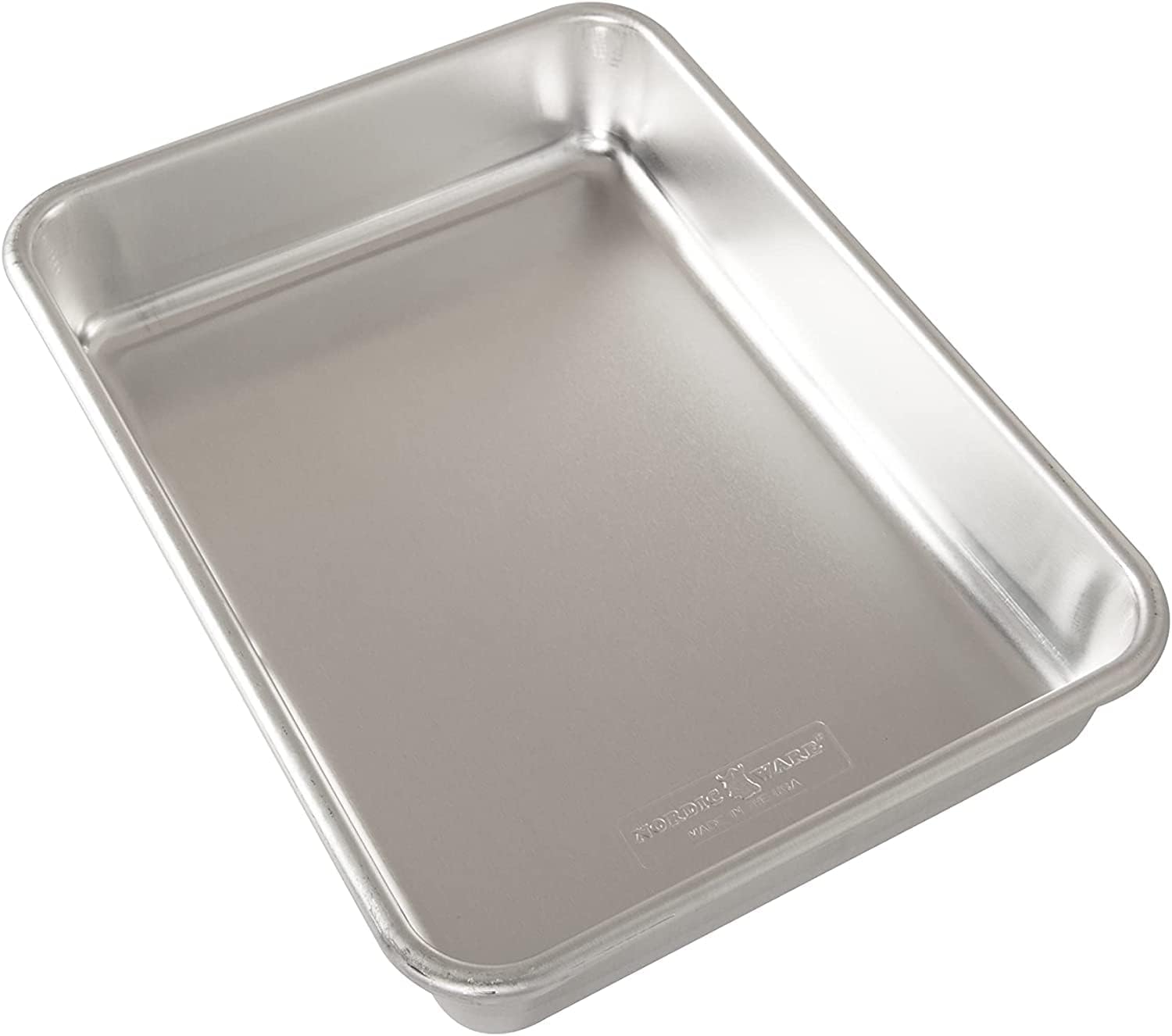 Nordic Ware Aluminum Commercial Cake Pan - Rectangle with Lid, 9 x 13 Inches, Silver Finish
