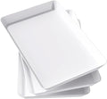 Lifewit Plastic Serving Tray - Reusable Large Platter for Parties | 14.5" x 9.5", White, Set of 3