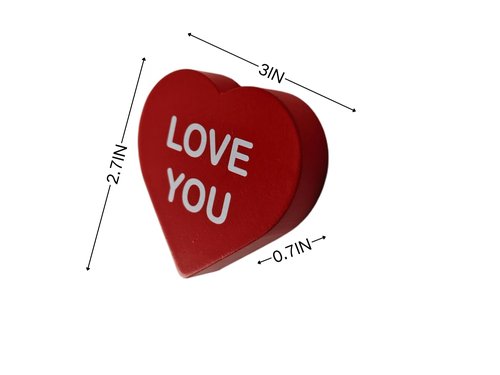 Lxdzsm 6PCS Wooden Valentine's Conversation Hearts Decor - Double-sided Freestanding XOXO Kiss Me for Tiered Tray, Shelf, Mantel, Table - Galentines Day & Valentine's Day Home Decorations, Sweetheart Heart Shelf Decor