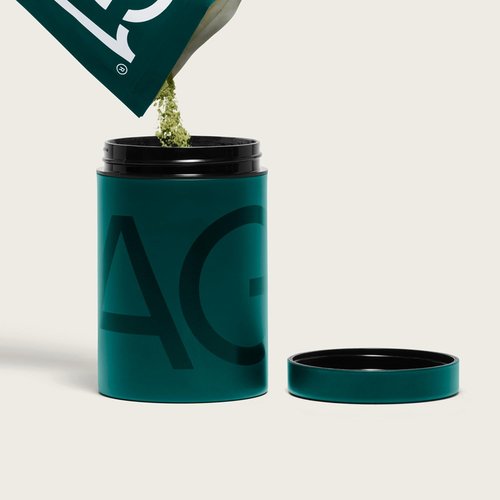 AG1 Canister – 32 oz Premium Stainless Steel Storage Container – BPA-Free with Wide-Mouth Opening – Airtight Powder Storage Daily Greens