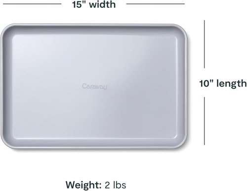 Caraway Non-Stick Ceramic Baking Sheet - Naturally Slick & Non-Toxic - Perfect for Baking & Roasting - Medium (15" x 10") - Perracotta