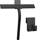 Kincmax Shower Squeegee - Stainless Steel Silicone Tool for Glass Doors & Windows - Medium Black