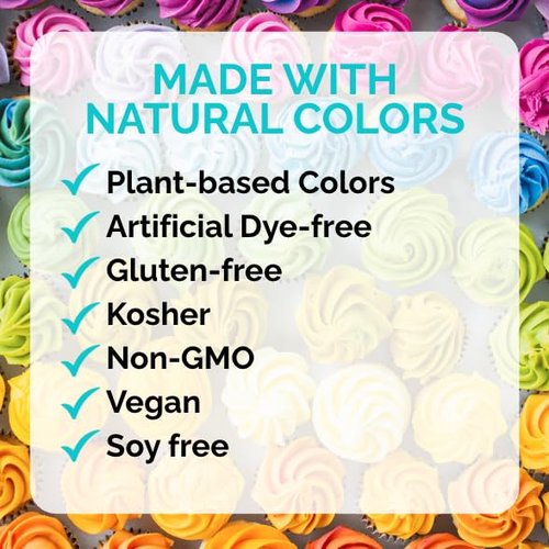 Color Kitchen | Vibrant 6-Pack Food Coloring - Plant-Based, Gluten-Free, Vegan, Non-GMO