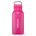 LifeStraw Go Series – Insulated Stainless Steel Water Filter Bottle for Travel and Everyday Use, Removes Bacteria, Parasites and Microplastics, Improves Taste, 1L Orchid Pink