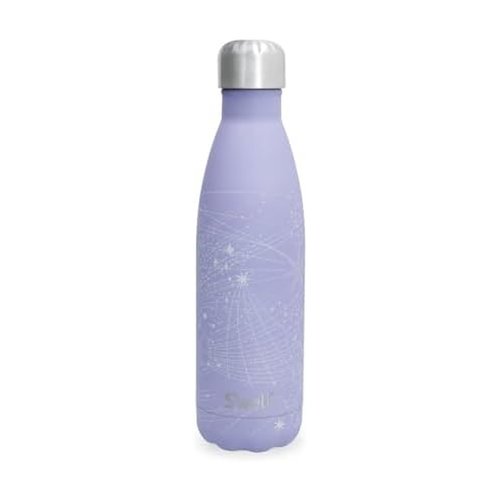 S'well Stainless Steel Water Bottle 17 ounces Periwinkle Stars Triple Layered Vacuum Insulated Containers Keeps Drinks Cold for 36 Hours and Hot for 18 Perfect for On the Go