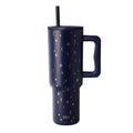 Simple Modern Halloween 40 oz Trek Tumbler with Handle and Straw Lid | Cup Holder Friendly Insulated Stainless Steel Travel Mug | Blue Lunar Night