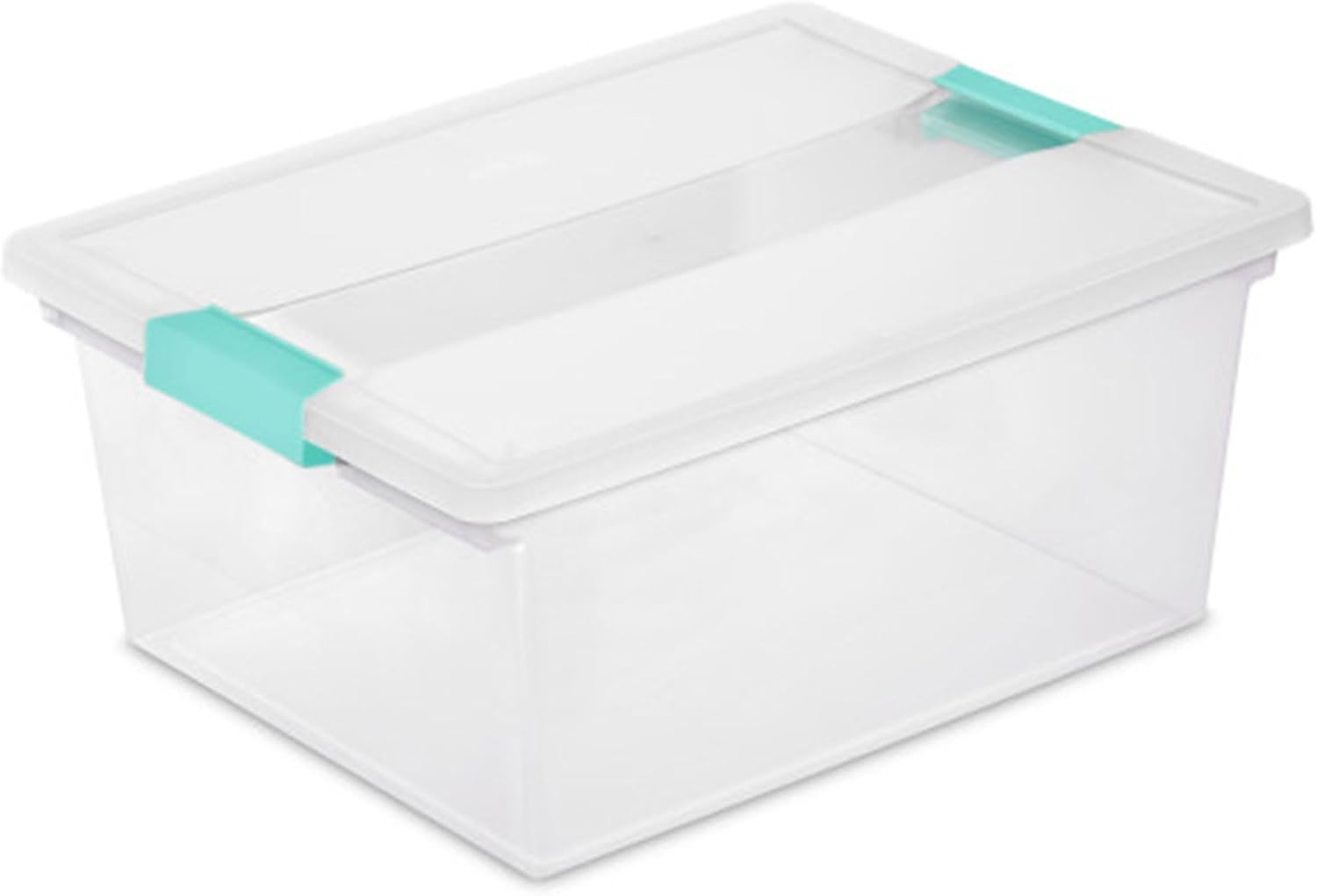 Sterilite 12-Pack Clip Box | Stackable Clear Plastic Bins with Latching Lids for Organized Storage