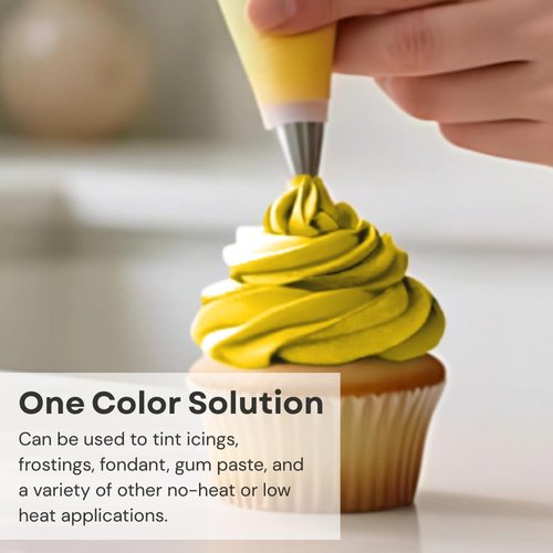 Chefmaster Plant-Based Natural Liqua-Gel Food Coloring - No Artificial Dyes, Yellow, 1.87 oz | Perfect for Icing & Fondant