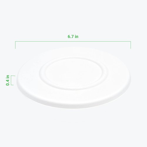 4.7 Inches Disposable Food Serving Bowl Lids| Heavy-Duty,100% Biodegradable | Made of Plant Based Sugarcane Fibers | Compostable lids for hot and cold Meals | Pack of 900