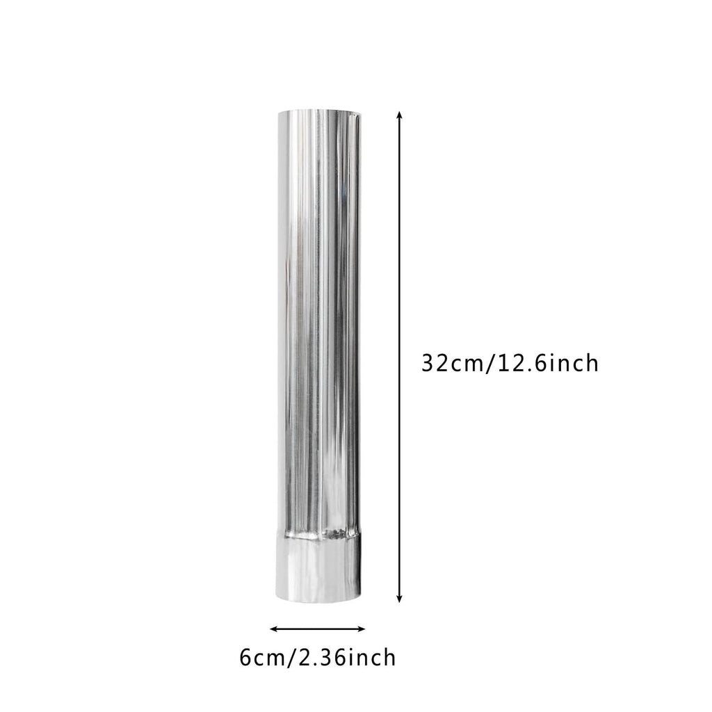 SoloWilder Wood Stove Pipe 2.36inch Thickened Straight Chimney Flue for Camping Stove Exhaust Lengthen 32cm/12.6inch