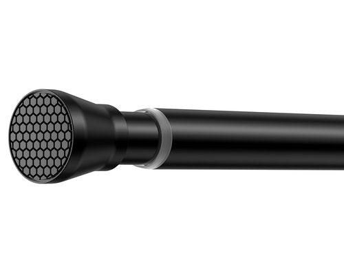 SISELBA Adjustable Tension Curtain Rod 30 to 64 inches, Spring Curtain Rod for Windows Tension Rod No Drill, Spring Tension Curtain Rod for Window, Bathroom, Doorway, Black