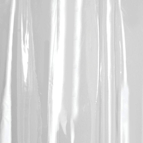 Vinyl Plastic Long Shower Curtain Liner. Plastic Shower Curtain for use Alone or With Fabric Curtain, 108 x 72 Inches, Clear
