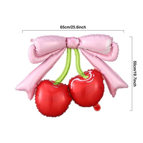 PageebO Cherry Birthday Decorations,146pcs Red and Pastel Pink Latex Balloons with Cherry Balloon for Cherry on TOP Baby Shower Decorations Girl Birthday Berry First Cute Fruit Party Favors Home Decor