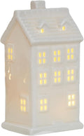 Regine Switzerland Ceramic Christmas Village Houses - White Small Tabletop Figurines for Festive Home Decor