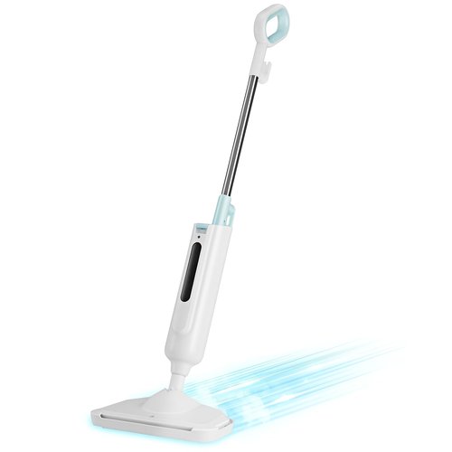 Simple Deluxe Steam Mop for Floor Cleaning, Lightweight Floor Steamer Cleaner Mop - Ideal for Hardwood/Tile/Laminate Floors Carpet, 2 Washable Pad, White and Green