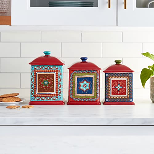 Certified International Monterrey 3 Piece Canister Set, Multicolor