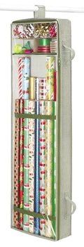Whitmor Christmas & Holiday Gift Wrap Organizer - Holds 30 inch & 40 inch rolls - Stripe