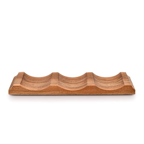 EDHAS Tabletop Wine Racks Acacia Wood Countertop Cabinet Wine Holder Wine Storage Shelf for Kitchen Bar, Pantry, Wine Cellar, Basement (12" X 4" X 1")