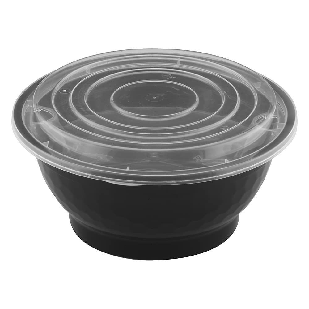 TIYA Food Bowl Inserts – Plastic Tier Separator for To-Go Containers – Fits 50 oz Bowls – Keeps Noodles Separate from Soup Broth – Bulk Pack of 240 – BPA-Free
