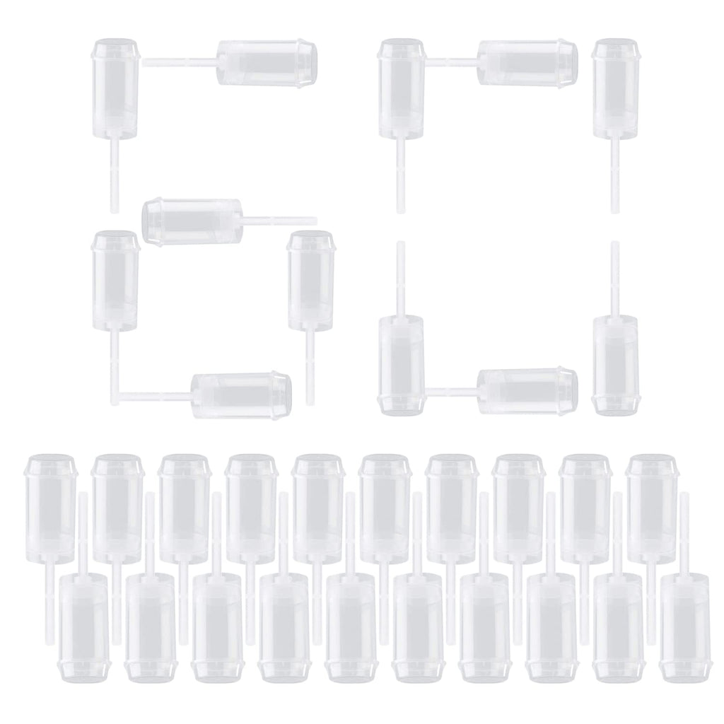 EKIND Round Shape Clear Push-Up Cake Pop Shooter Plastic Containers with Lids, Base & Sticks, Pack of 40