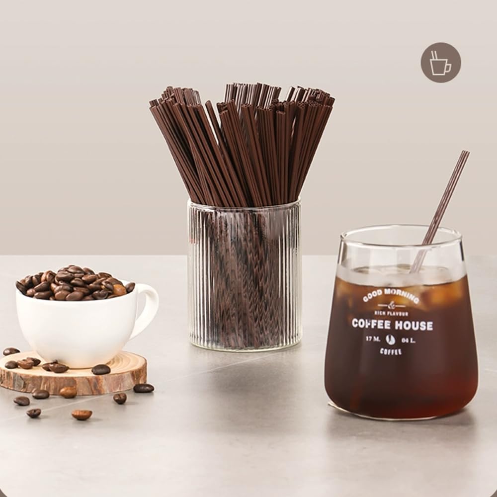 Ouliget Three Hole Coffee Stirrers Sticks Individually Wrapped,2 in 1 Disposable Plastic Coffee Straw for Coffee Milk Tea Cocktail Party Drinking Supplies,7.3 Inches (White)