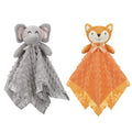 Pro Goleem Elephant & Fox Security Blanket - Soft, Cozy 16-Inch Comfort for Babies