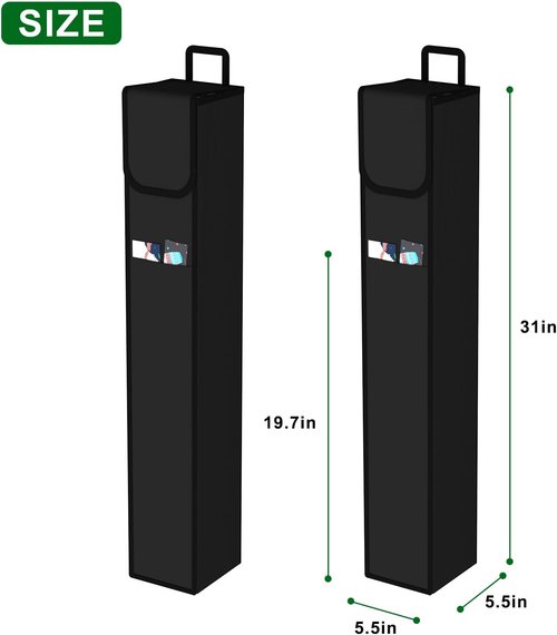 Bonnary Wrapping Paper Storage Bag - 2 Pack Gift Organizer with Pocket | 31 x 5.5 x 5.5 Inches
