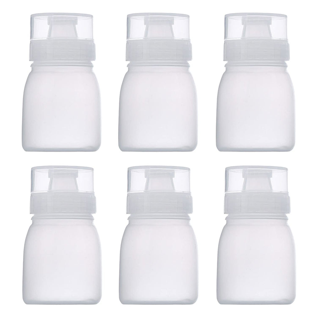 RAMFIYN Condiment Porous Squeeze Bottles, Small Salad Dressing & Sauce Container, Multi-nozzle Bottle - 6 pcs, 6oz, 5 nozzles